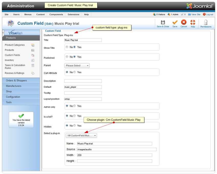 virtuemart mp3 player plugin cmsmart playlist