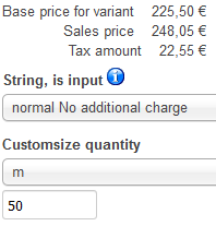 exa quantity variant 50